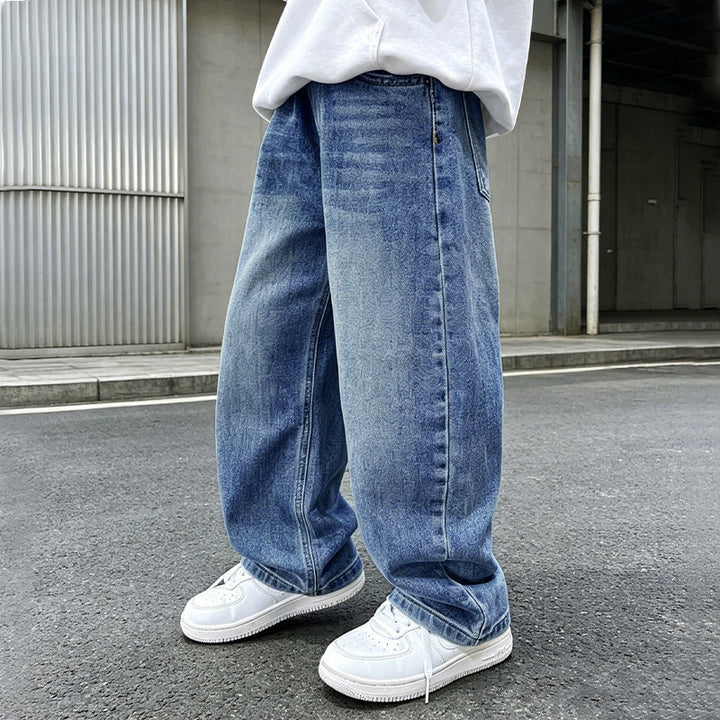 Damen weite Jeanshose mit elastischem Bund und modischem Schnitt Echo Archiv