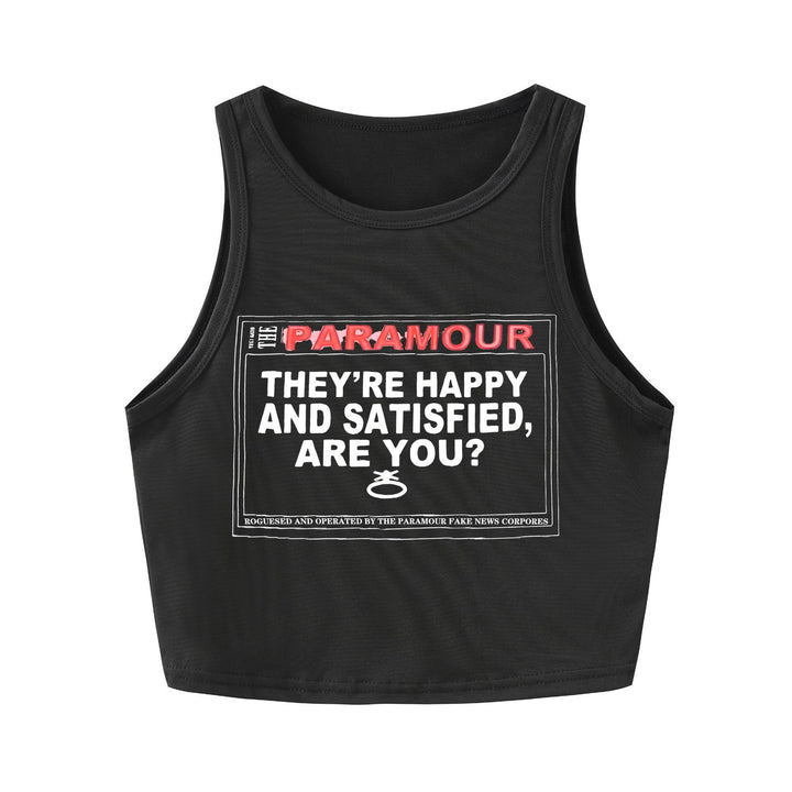 Damen Crop-Top mit kreativem Schriftzug und lässigem Schnitt Echo Archiv