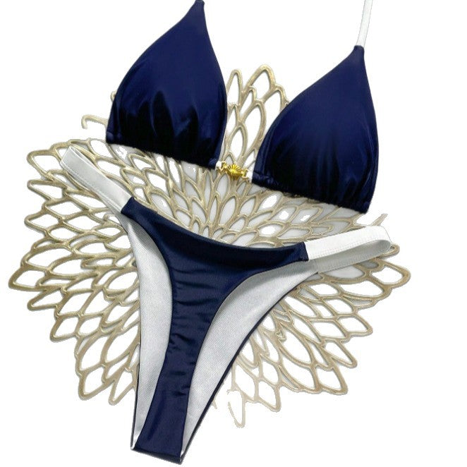 Damen Triangel-Bikini mit modischen Kontrastdetails Echo Archiv