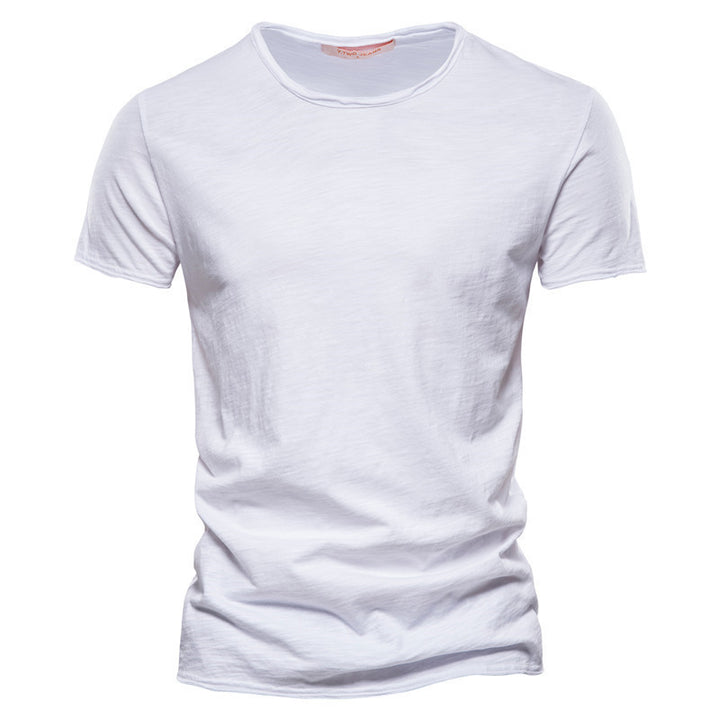 Herren nan leichtes Baumwollshirt mit Rundhalsausschnitt und schlanker Passform Echo Archiv