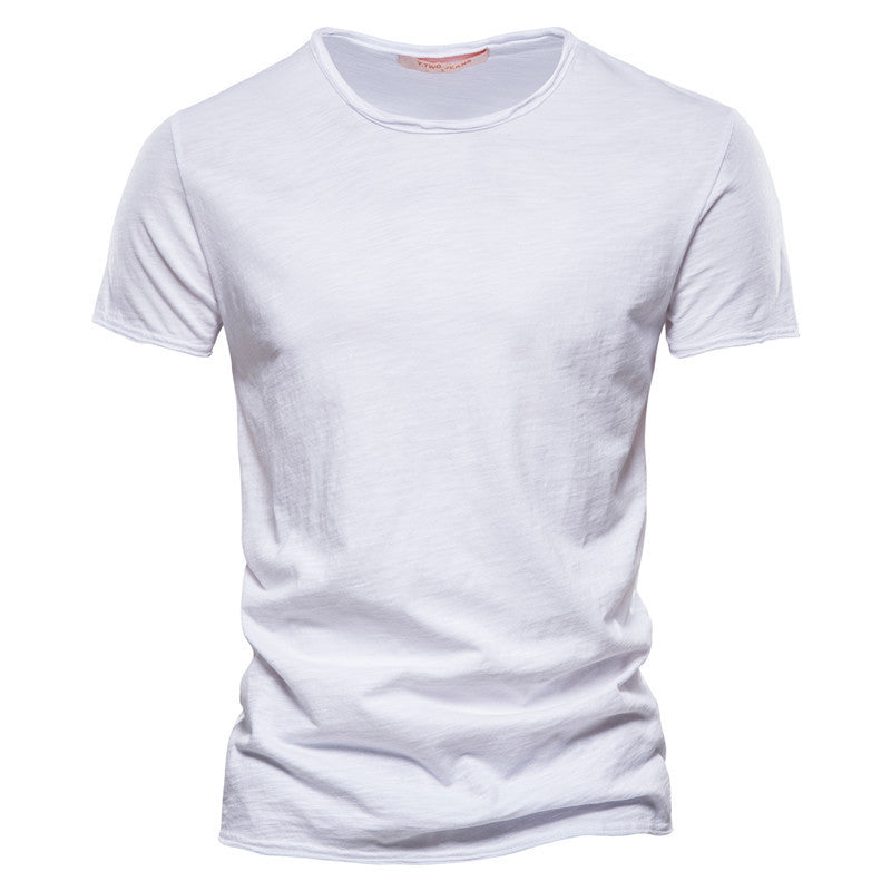 Herren nan leichtes Baumwollshirt mit Rundhalsausschnitt und schlanker Passform Echoarchiv
