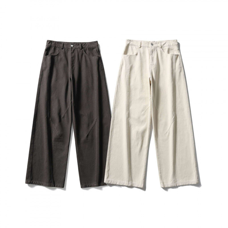 Damen Palazzo-Jeanshose mit hoher Taille, weitem Bein und Ziernähten Echo Archiv