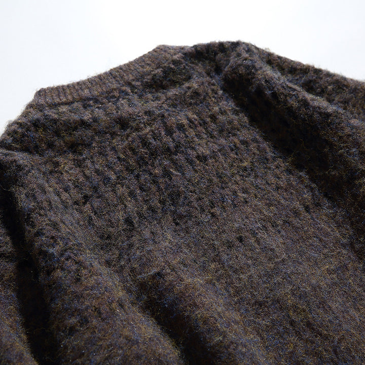 Damen Grobgestrickte Oversize-Cardigan mit Mohair-Optik und Rundhalsausschnitt Echo Archiv