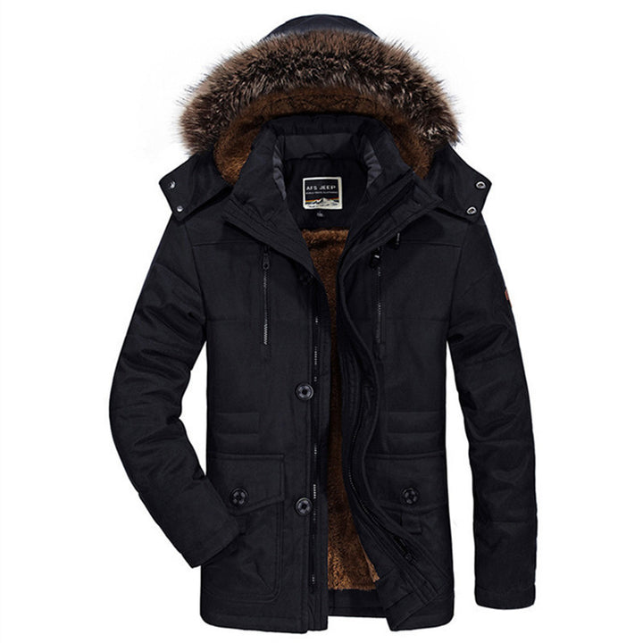 Herren Parka mit abnehmbarer Kapuze, wärmender Teddyfutter-Innenlage und Multifunktions-Taschen Echo Archiv
