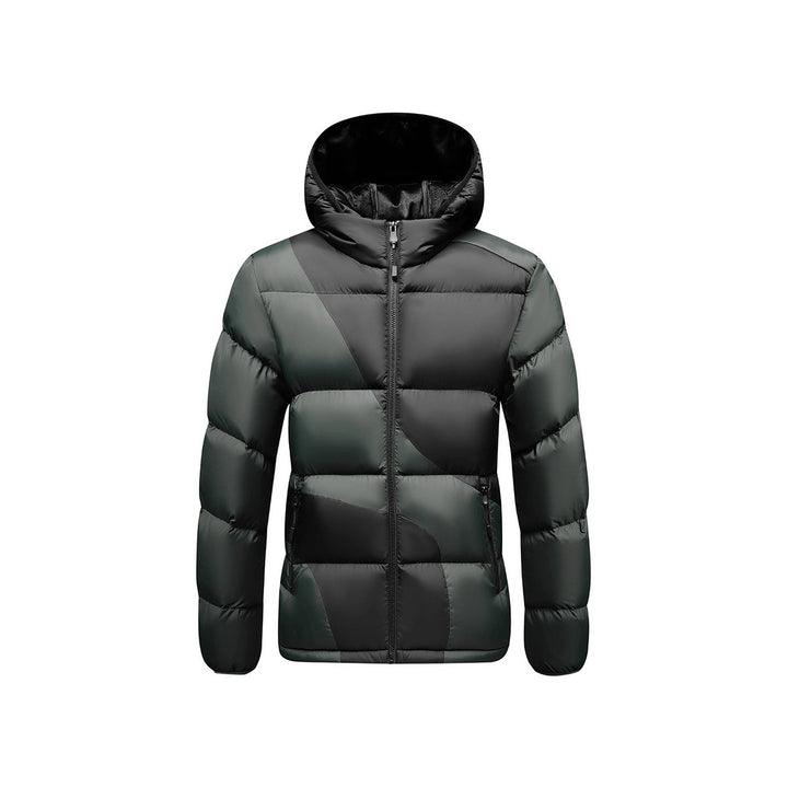Herren Steppjacke mit kontrastreichen Paneelen, Kapuze und thermischer Synthetikfüllung – Taviero