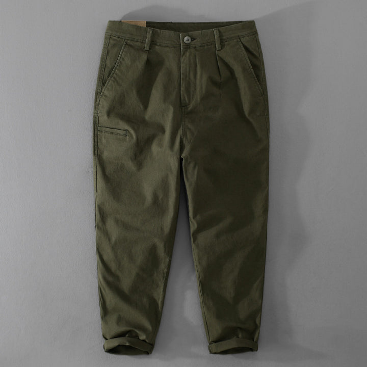 Herren Konische Baumwoll-Chino mit Cargo-Tasche und gekrempeltem Saum Echoarchiv