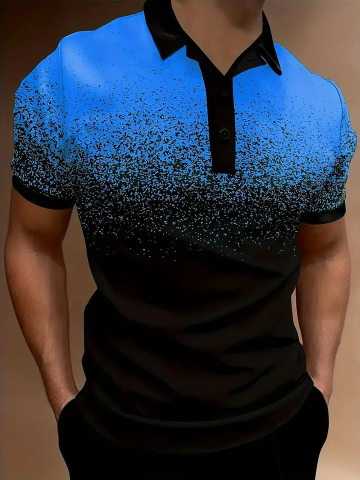 Herren-Gradient-Druck-Performance-Polohemd Echoarchiv