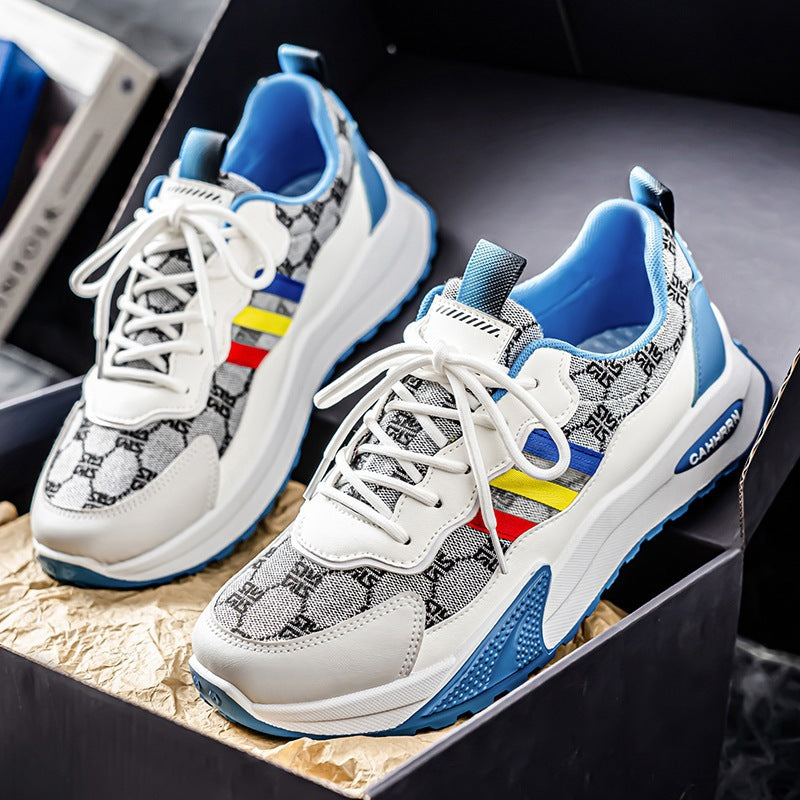Damen luxuriöse Retro-Chunky-Sneaker aus Jacquardstoff mit verstärkter Zehenkappe und stoßdämpfender Leichtsohle Echo Archiv