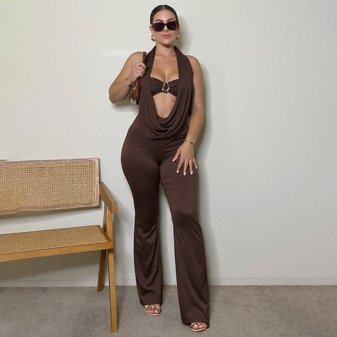 Damen Eleganter und figurbetonter Jumpsuit mit einzigartigem Ausschnitt Echo Archiv