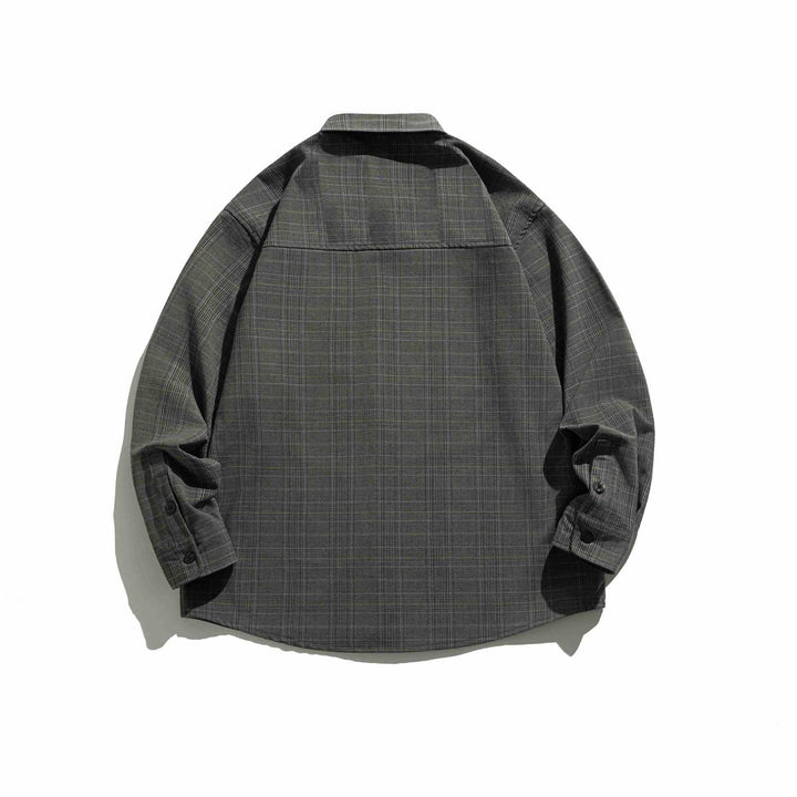 Herren Boxy Glencheck-Hemdjacke mit verlängertem Saum und aufgesetzter Brusttasche Echoarchiv