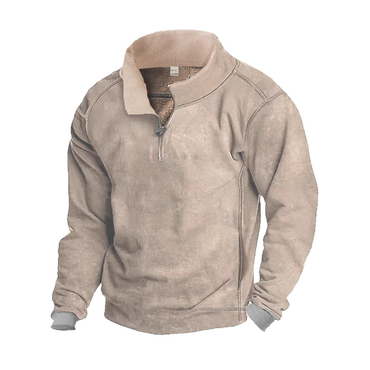 Herren Fleece Sweatshirt mit Stehkragen Echoarchiv