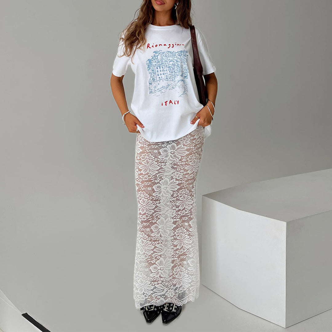 Damen Spitzen Saum Rock Echo Archiv