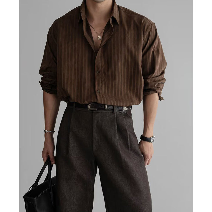 Herren Elegantes Hemd mit feiner Rippstruktur Echoarchiv