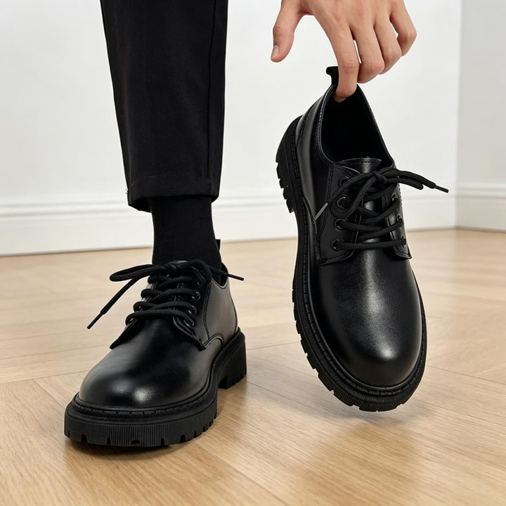 Herren Stilvolle Leder Schnürschuhe Echoarchiv