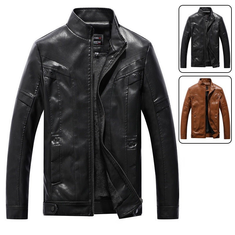 Herren Elegante Motorradlederjacke Echo Archiv