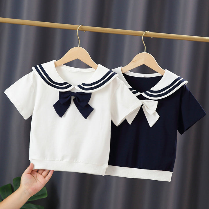 Mädchen Matrosen-T-Shirt mit Schleifendetail Echo Archiv