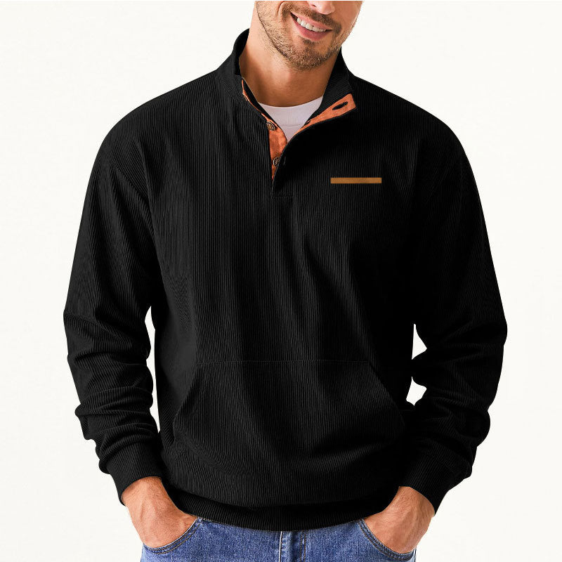 Herren Hochwertiger Pullover mit halbem Reißverschluss und komfortabler Passform Echoarchiv
