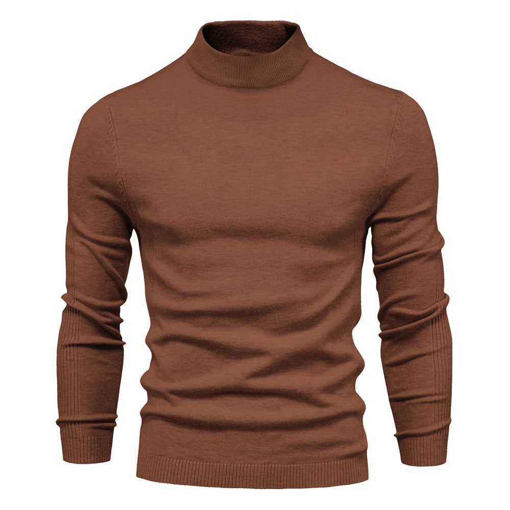 Herren Feinstrickpullover mit hohem Kragen und modernem Design Echoarchiv