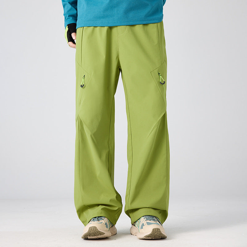 Herren Weite technische Cargo-Hose mit Utility-Taschen und elastischem Bund Echoarchiv