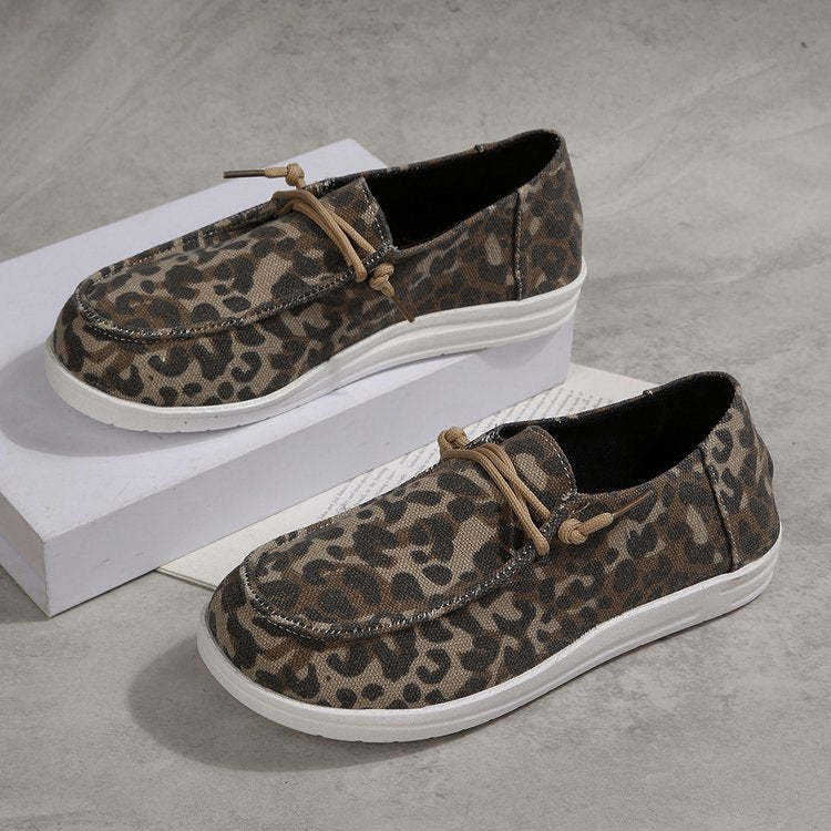 Damen Modische Loafers mit Leo-Muster Echo Archiv