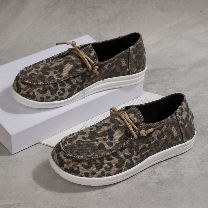 Damen Modische Loafers mit Leo-Muster Echo Archiv