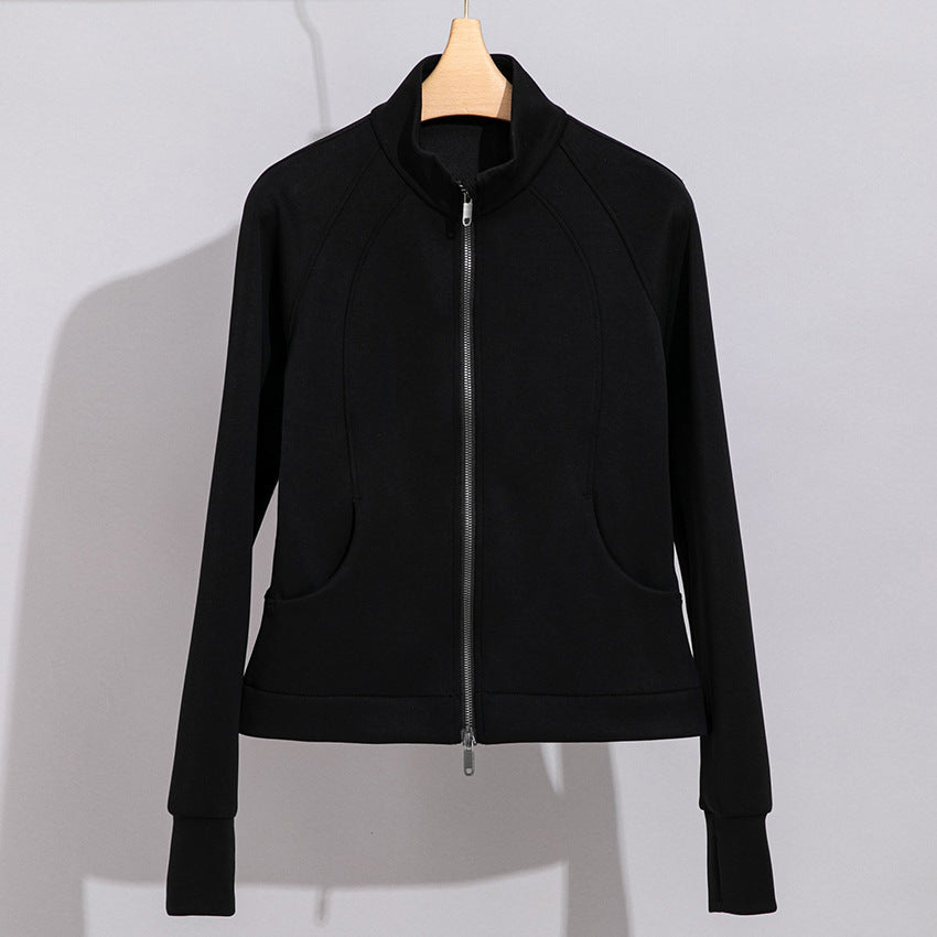 Damen Performance-Trainingsjacke mit Stehkragen und Daumenloch Echoarchiv