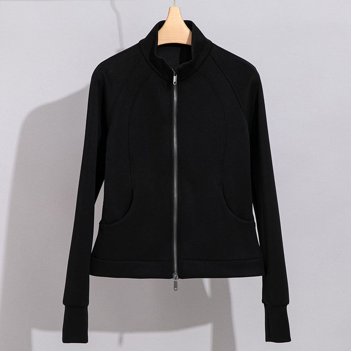 Damen Performance-Trainingsjacke mit Stehkragen und Daumenloch Echoarchiv