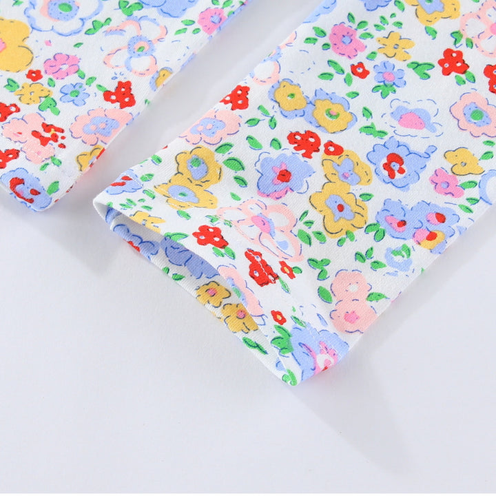 Mädchen Leggings mit buntem Blumendruck Echo Archiv