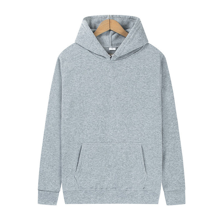 Unisex minimalistischer Kapuzenpullover ohne Reißverschluss mit innen angerautem French-Terry und integrierter Kängurutasche Echo Archiv