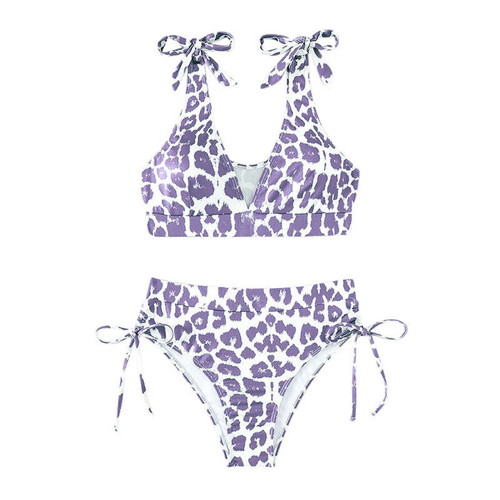Damen Hochgeschnittener Bikini mit sportlichem Design und verspielten Bindebändern Echo Archiv