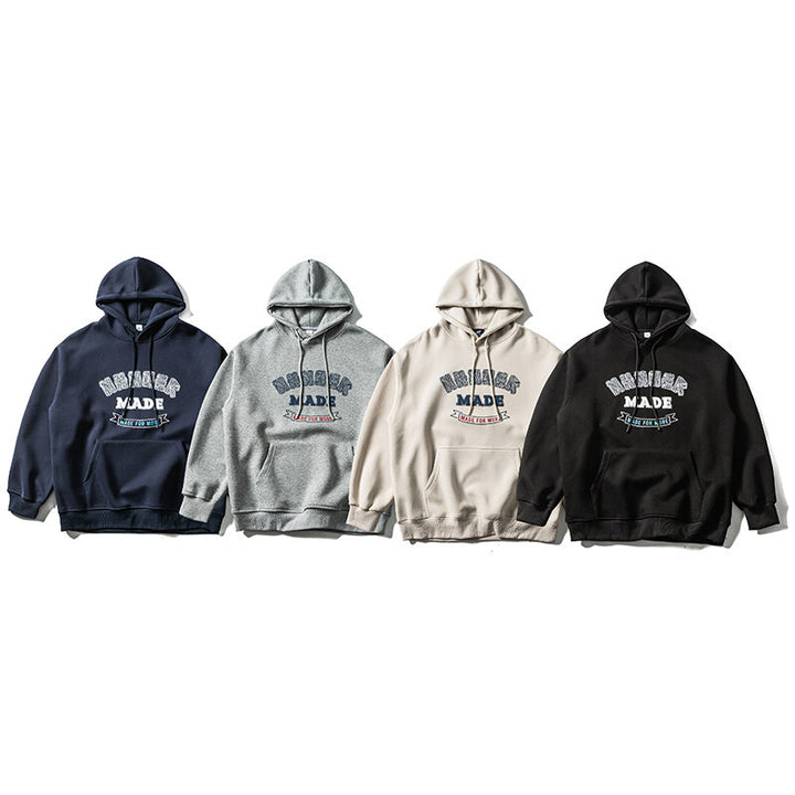 Unisex Kapuzenpullover im Oversize-College-Look mit Kängurutasche Echoarchiv