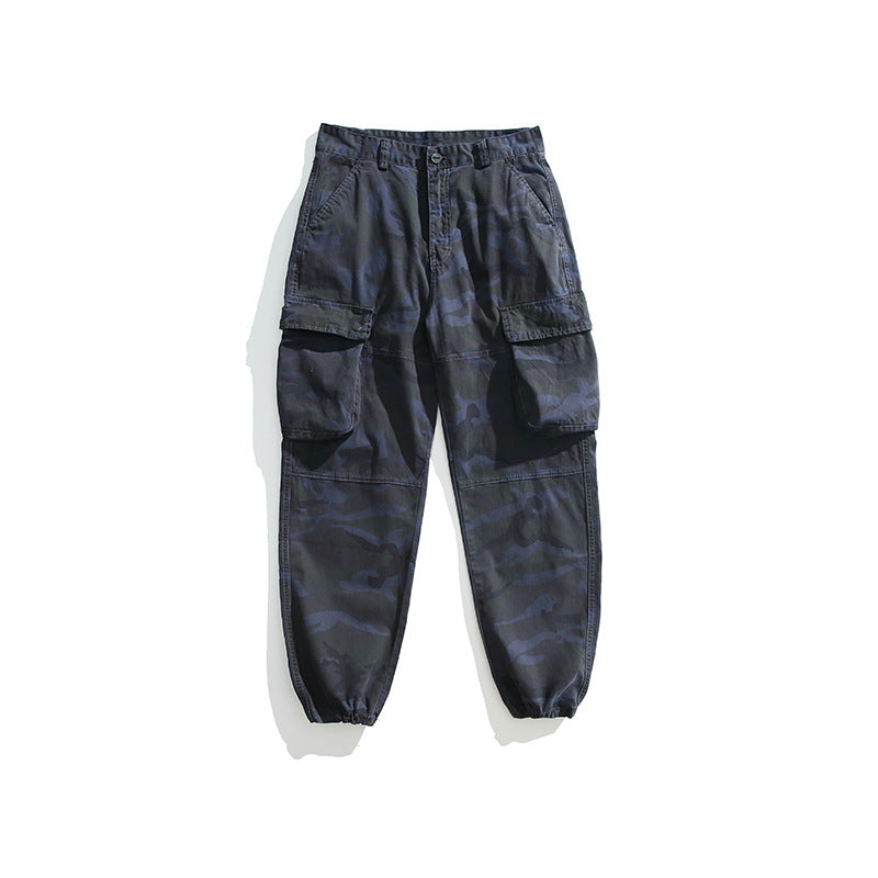 Herren Taktische Cargo-Joggerhose mit elastischem Knöchelabschluss, Mehrfachklapptaschen und Tarnmuster Echo Archiv