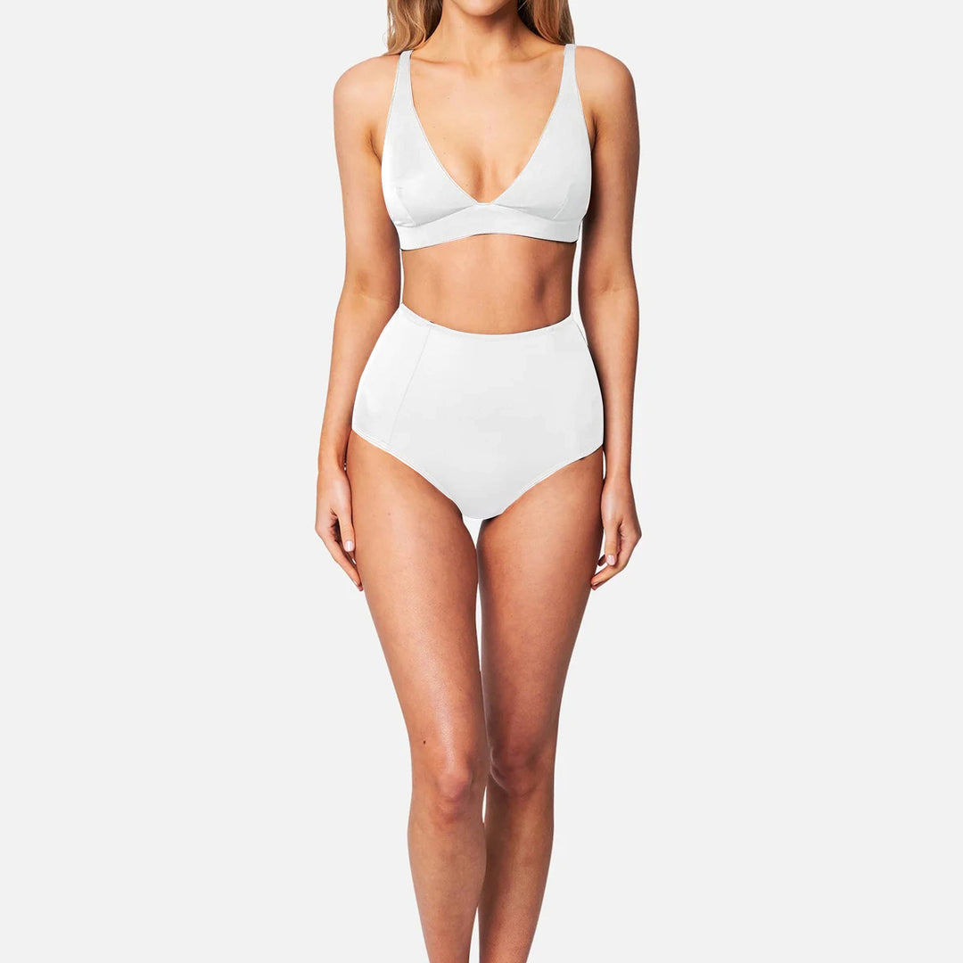 Damen Hochgeschnittener Bikini mit tiefem V-Ausschnitt Echo Archiv