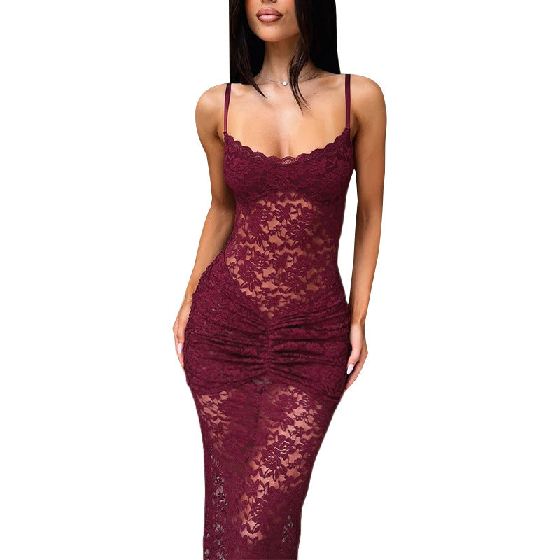 Damen Spitzen-Maxikleid mit raffiniertem Design Echo Archiv