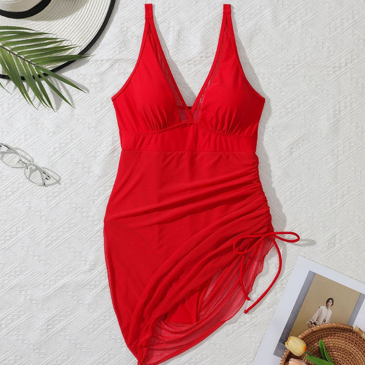 Damen Badeanzug mit verstellbarem Wickelrock Echo Archiv