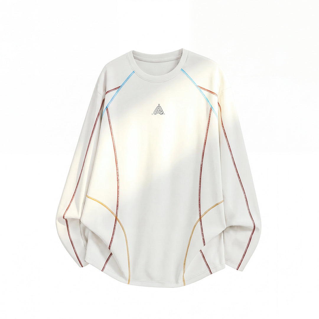 Unisex Weit geschnittenes Sweatshirt mit dekorativen Flatlock‑Nähten und Raglanärmeln Echo Archiv