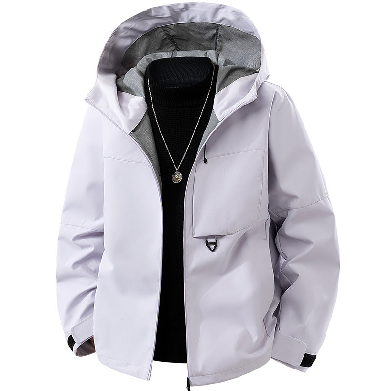 Herren technische Kapuzen-Softshelljacke mit verstellbarer Kapuze und Utility-Taschen Echo Archiv