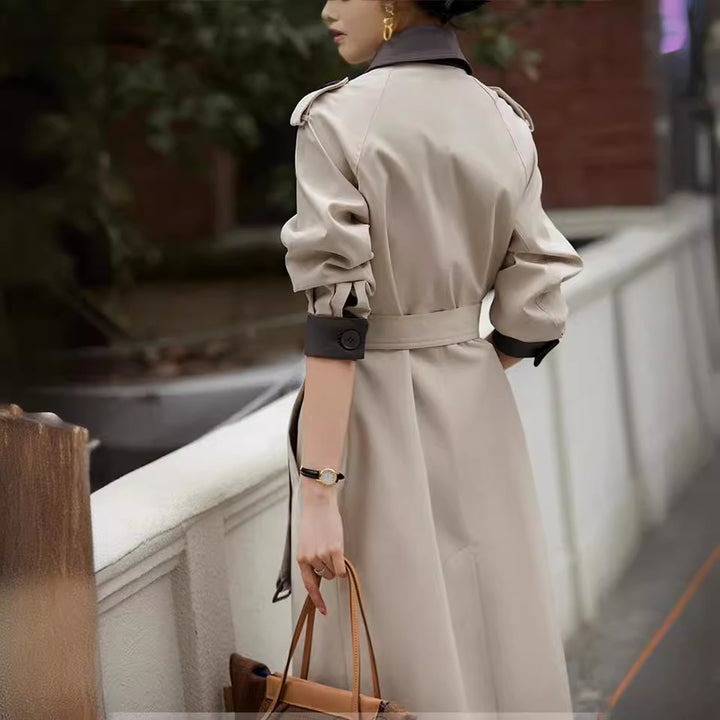 Damen Stilvolle Trenchcoat mit Taillengürtel Echoarchiv