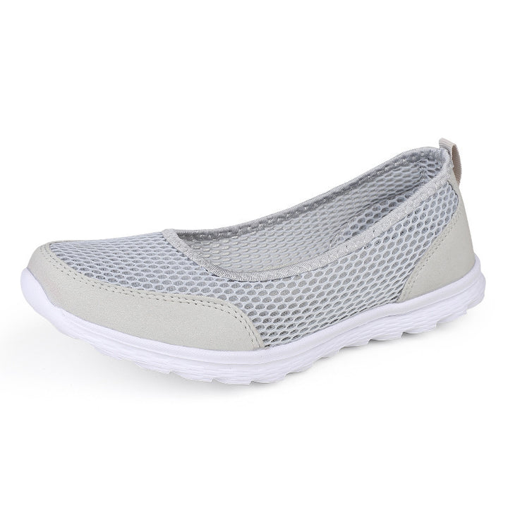 Damen nan atmungsaktive Netz-Ballerina-Sneaker mit flexibler rutschfester Laufsohle und gepolstertem Fußbett Echo Archiv
