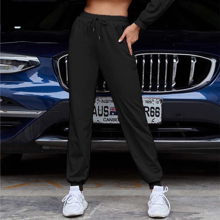 Damen nan relaxed Highwaist-Jogginghose mit elastischem Bund, Kordelzug und gerippten Saumbündchen Echo Archiv