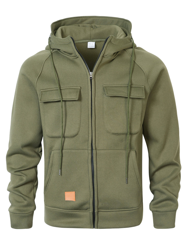 Herren Kapuzenjacke mit funktionalen Taschen und hochwertigem Material Echoarchiv