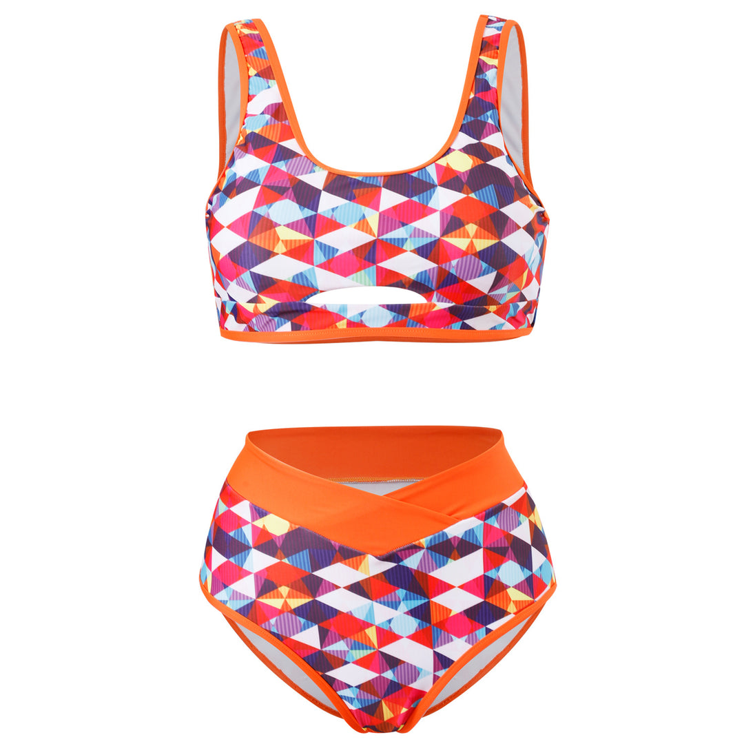 Damen Sportliches Bikini-Set mit geometrischem Muster Echo Archiv
