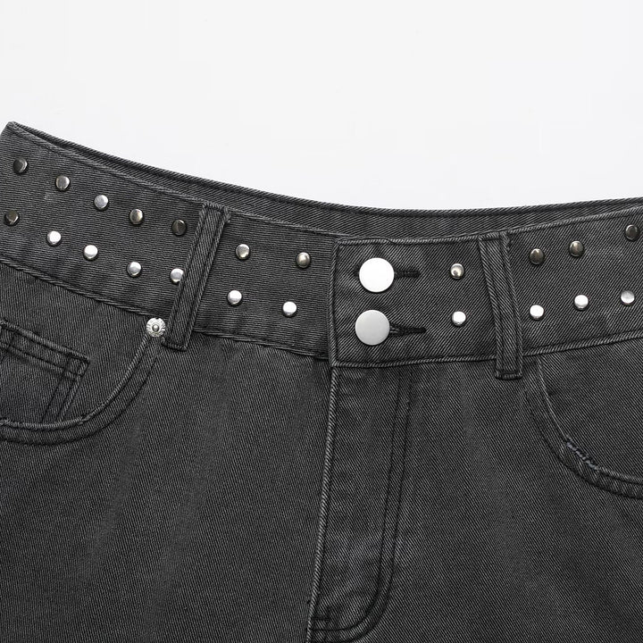 Damen Jeans-Shorts mit dekorativen Nieten Echo Archiv