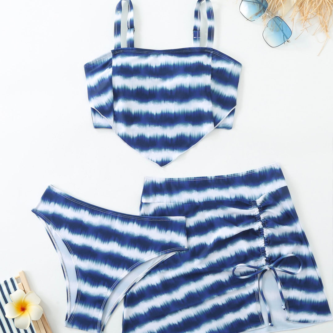 Damen Triangel-Bikini-Set mit asymmetrischem Rock und klassischem Schnitt Echo Archiv