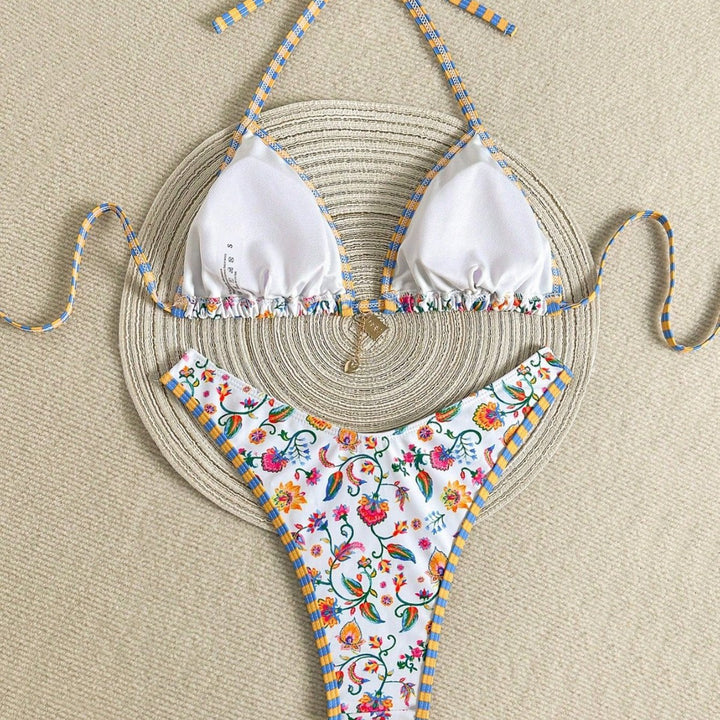 Damen Triangel-Bikini mit buntem Floral-Print Echo Archiv