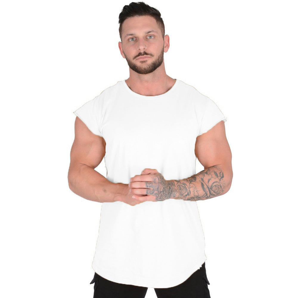 Herren Stylisches Oversized T-Shirt mit abgerundetem Saum und kurzen Ärmeln Echoarchiv