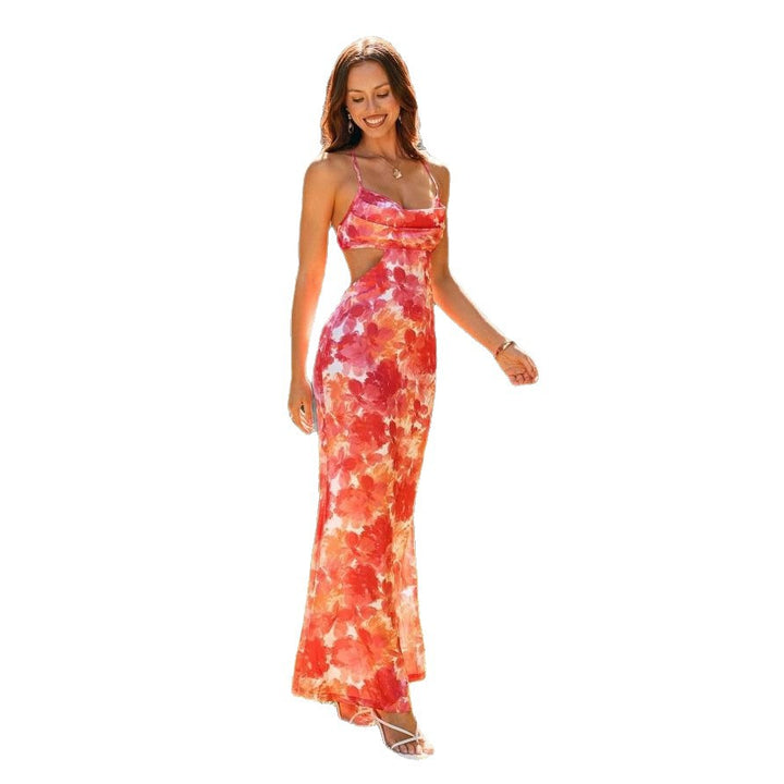 Damen Maxikleid mit Cut-Out und floralem Design Echo Archiv