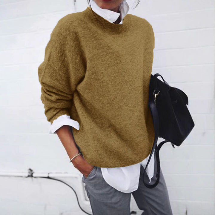 Damen nan gemütlicher Oversize-Strickpullover mit Stehkragen Echo Archiv