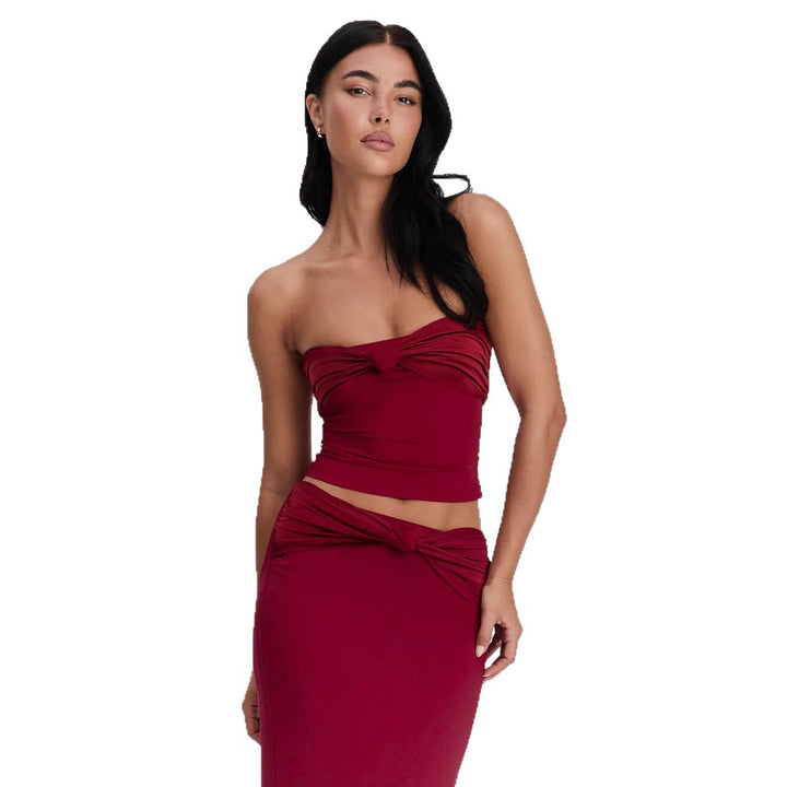 Damen Wickeloberteil mit Knotendetails und figurbetontem Design Echo Archiv