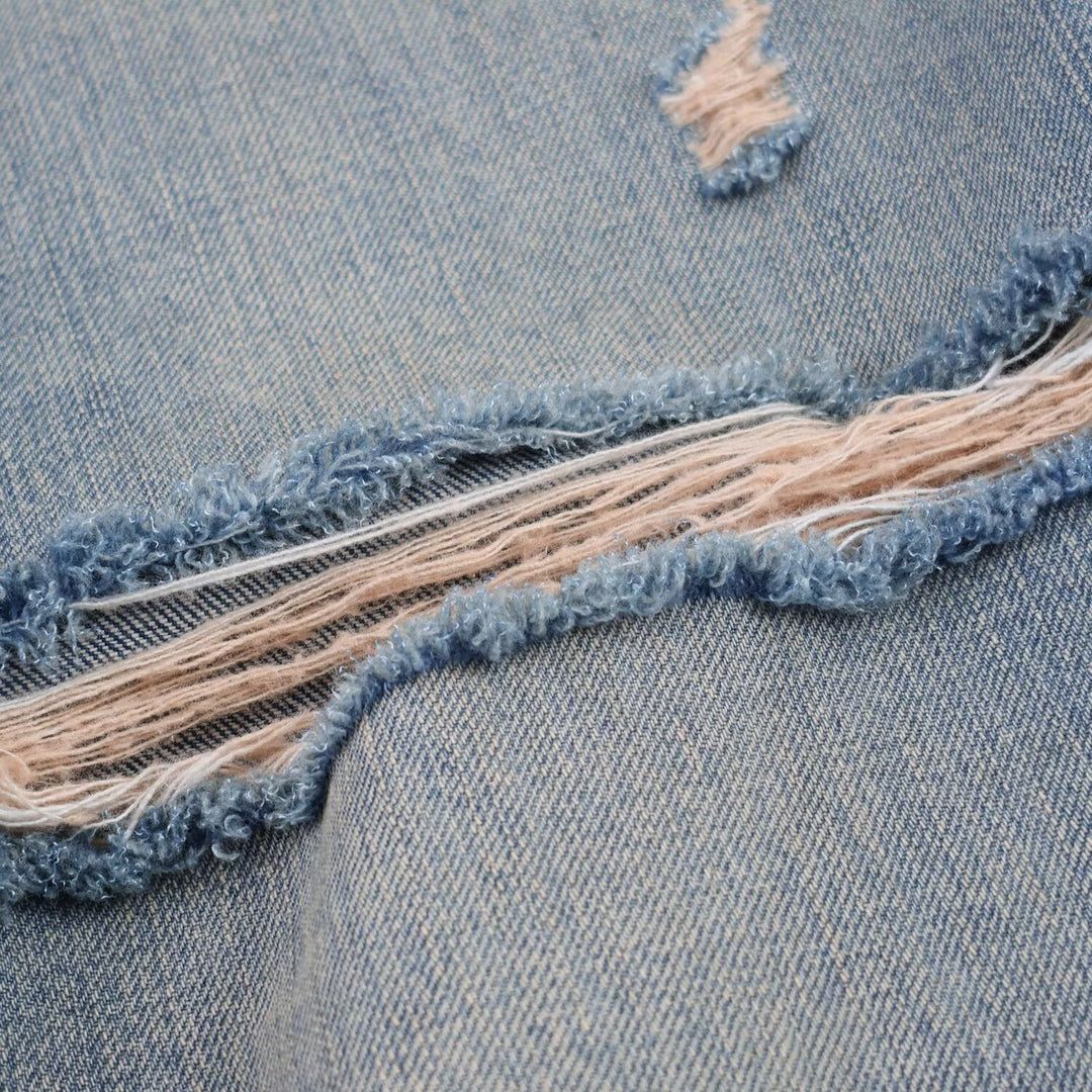 Damen Weitgeschnittene Destroyed-Jeans mit tiefer Leibhöhe und geradem Bein Echoarchiv